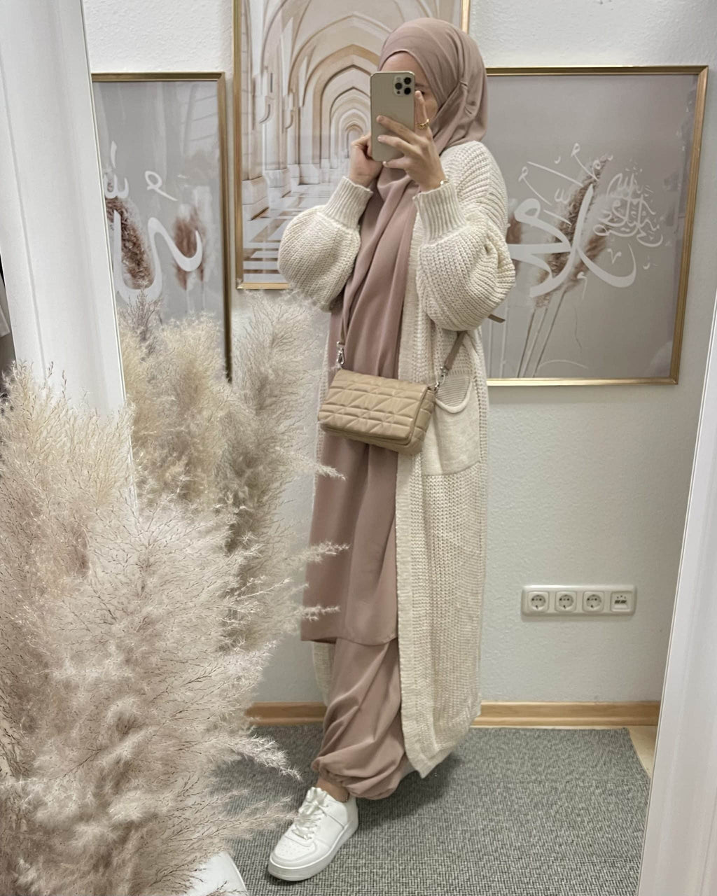 Khimar mit Hose Taupe