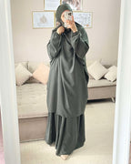 Khimar mit Rock Kaki