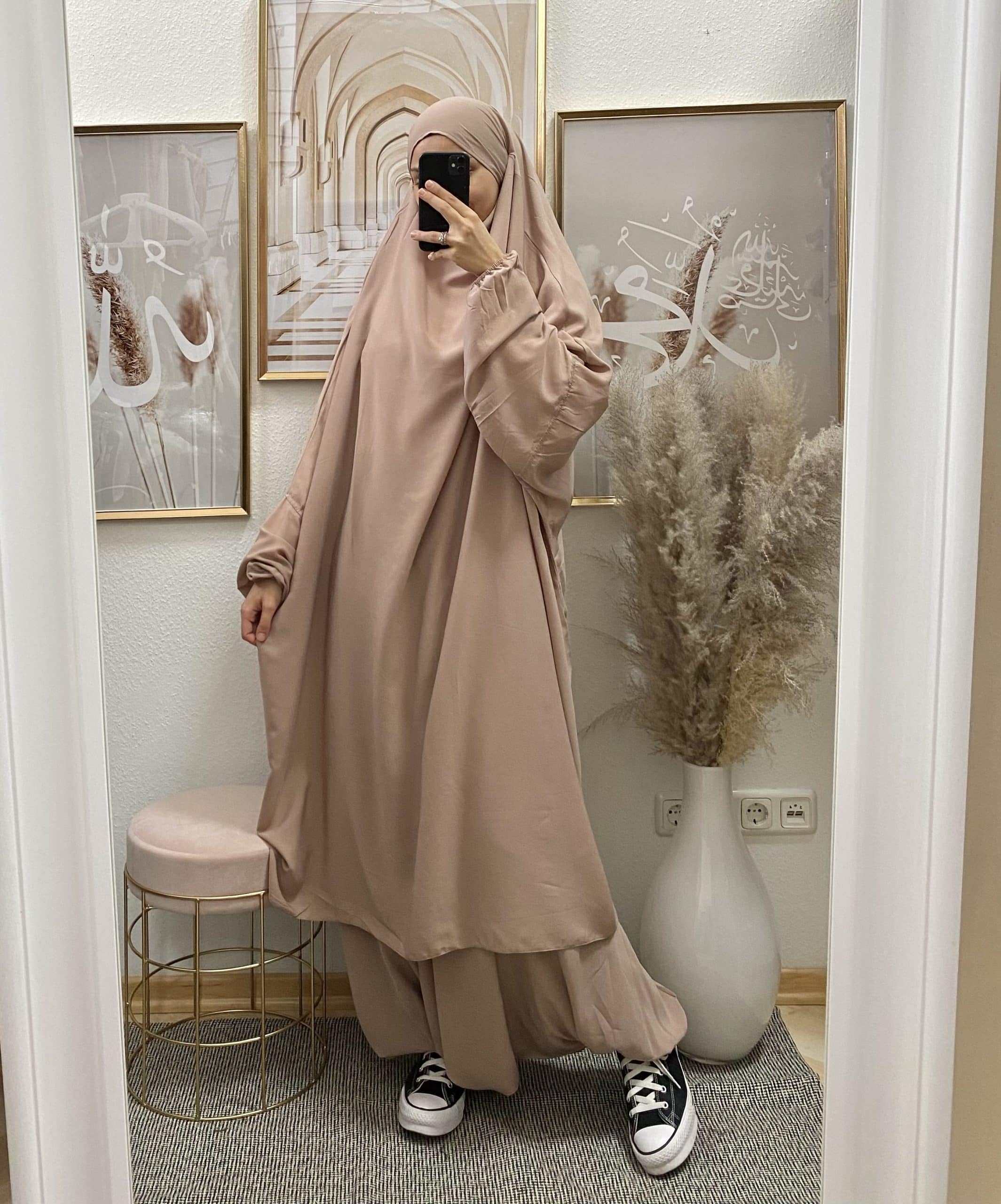 Khimar mit Hose Taupe