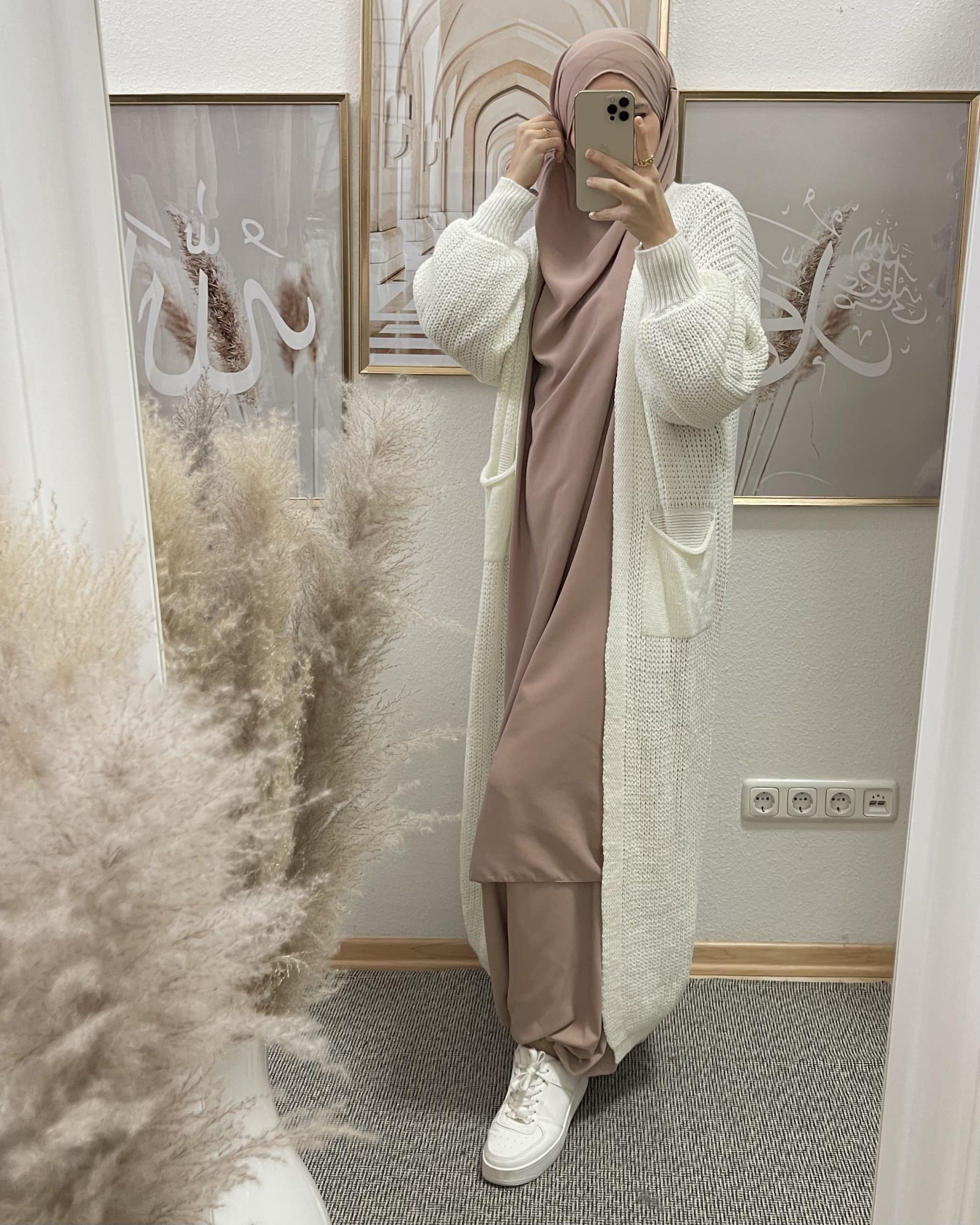Khimar mit Hose Taupe