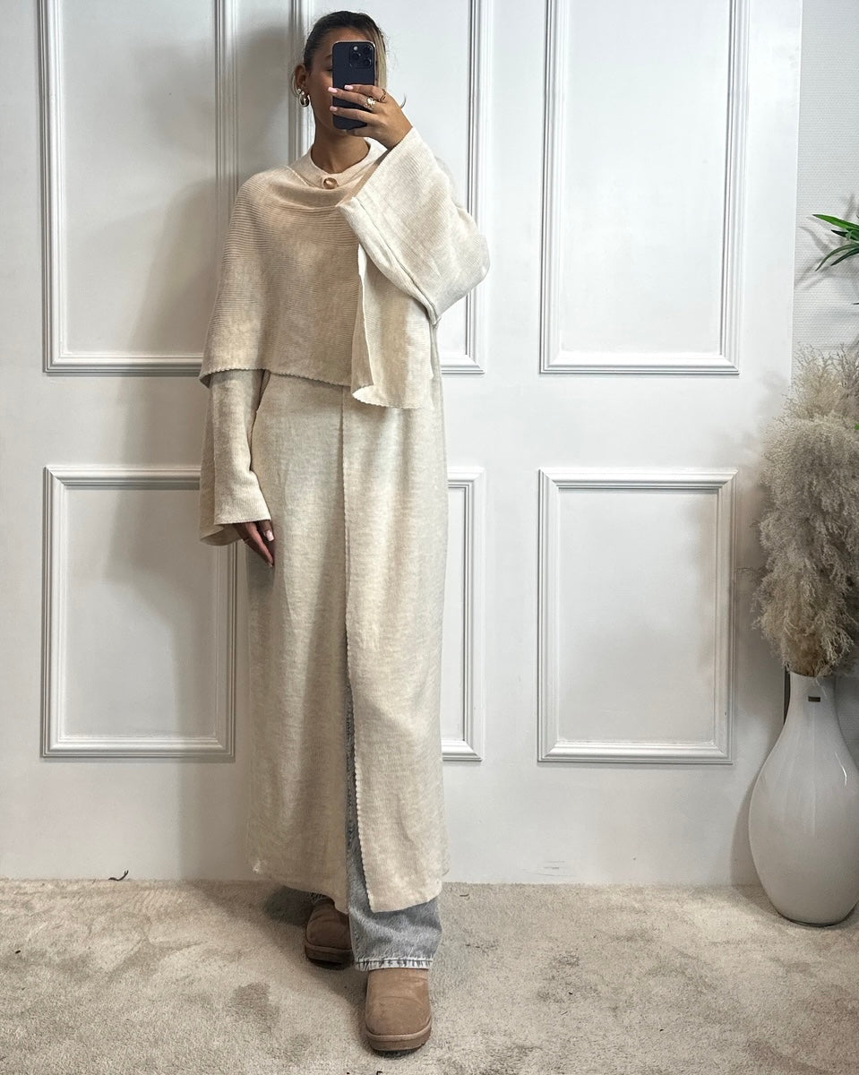 Strickjacke mit Schal