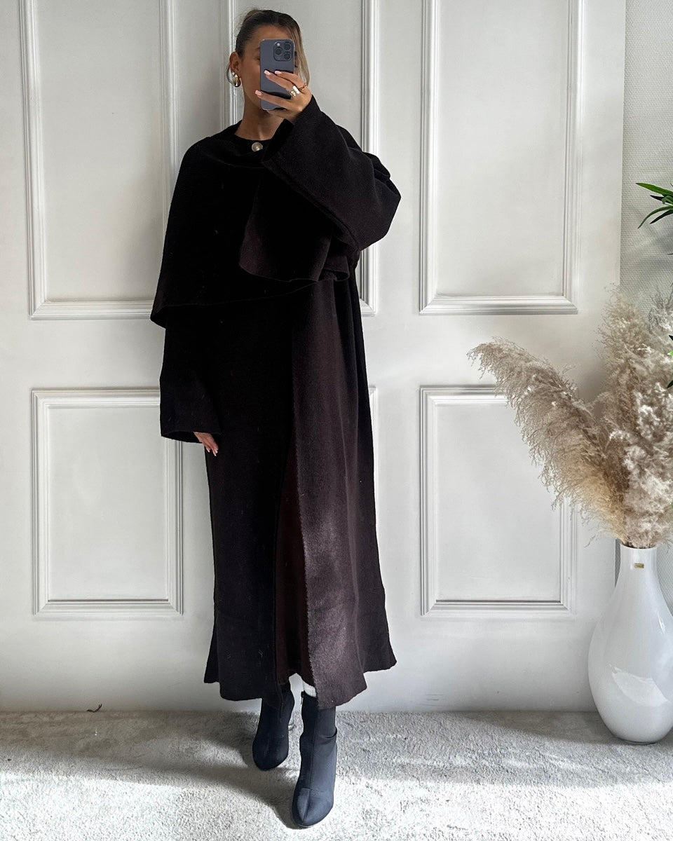 Strickjacke mit Schal