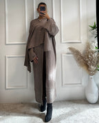 Strickjacke mit Schal
