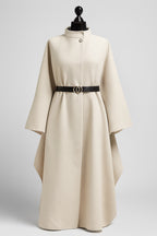 Langer Poncho mit Gürtel