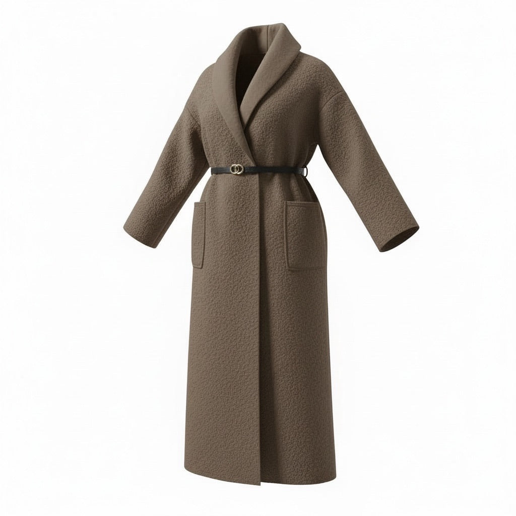 Teddy Mantel mit Gürtel