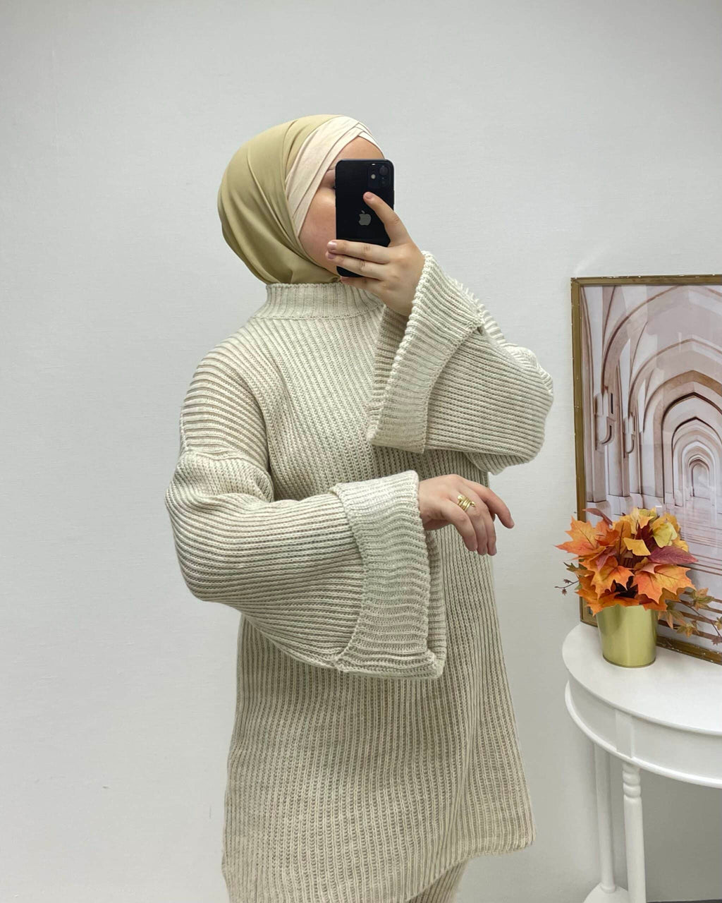 Gestrickter Zweiteiler Langarm mit Hose