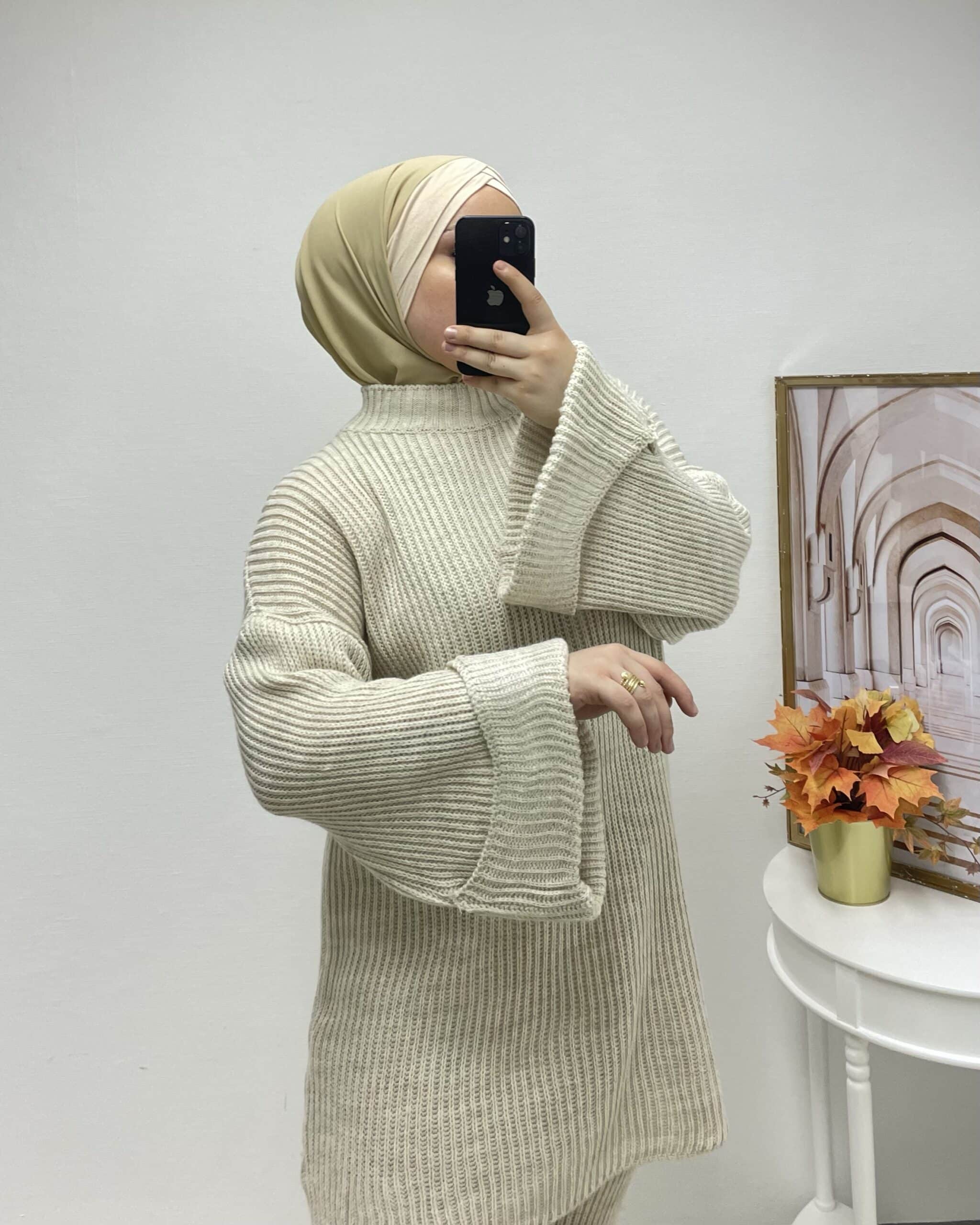 Gestrickter Zweiteiler Langarm mit Hose
