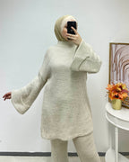 Gestrickter Zweiteiler Langarm mit Hose