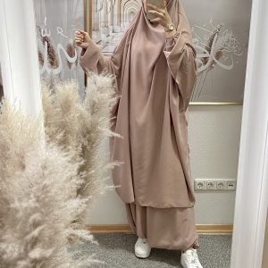 Khimar mit Hose Taupe