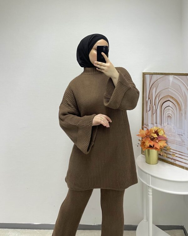 Gestrickter Zweiteiler Langarm mit Hose – Bild 19