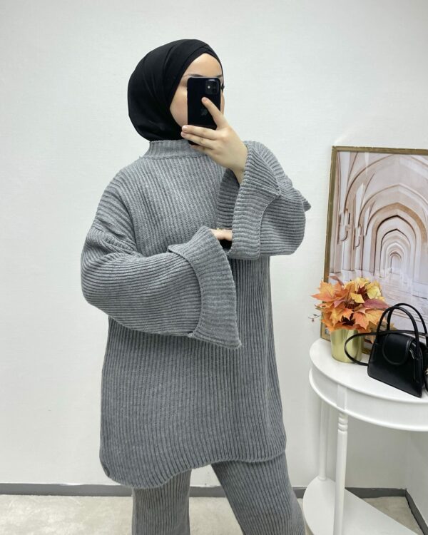 Gestrickter Zweiteiler Langarm mit Hose – Bild 15