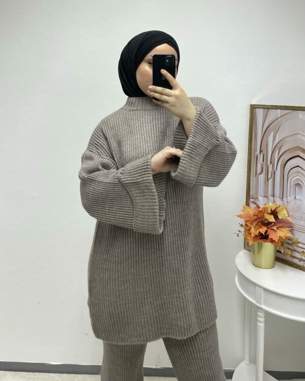 Gestrickter Zweiteiler Langarm mit Hose – Bild 16