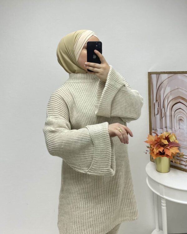 Gestrickter Zweiteiler Langarm mit Hose – Bild 10